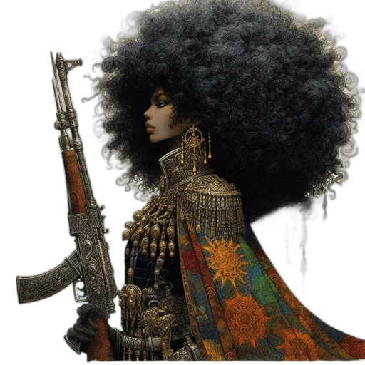 weapon, hair, crown, dress transparent PNG cut-out