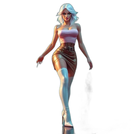 dress, robot, concept art, fantasy art transparent PNG cut-out