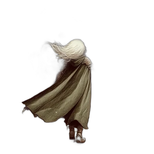 hair, dress, mask, creature transparent PNG cut-out