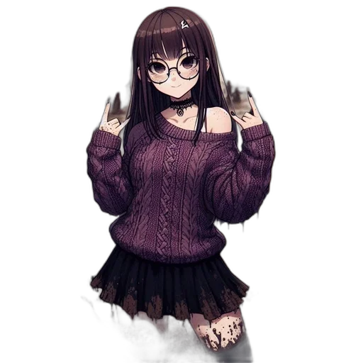 dress, jacket, staff, creature transparent PNG cut-out