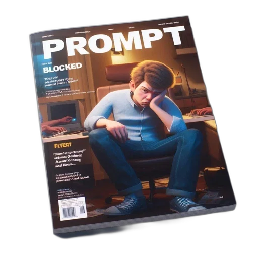 cover, prompt, magazine, features transparent PNG cut-out