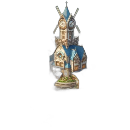building, 3d render, concept art, fantasy art transparent PNG cut-out