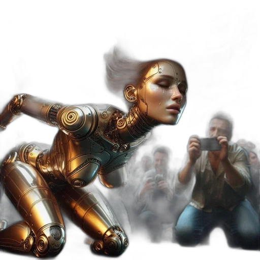 robot, weapon, staff, concept art transparent PNG cut-out