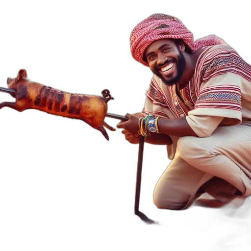 animal, weapon, man, traditional transparent PNG cut-out