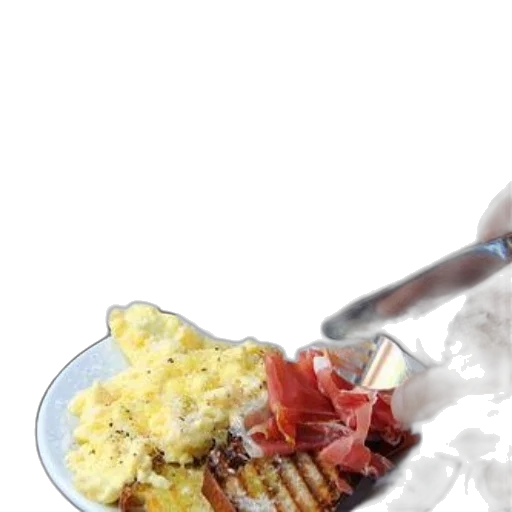 food, hearty, breakfast, featuring transparent PNG cut-out