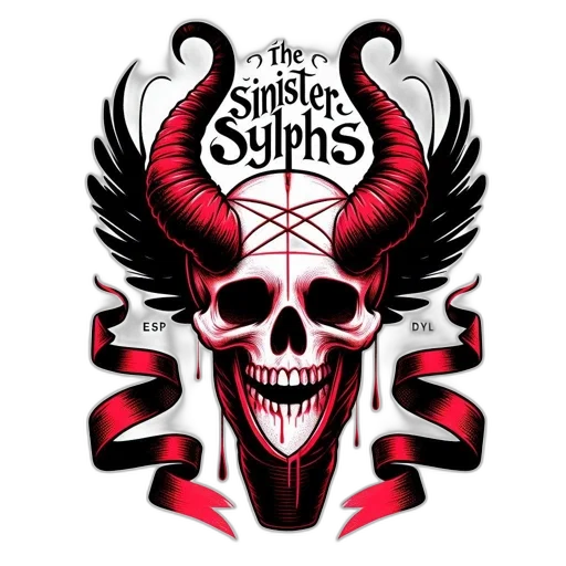 concept art, skull, curved, horns transparent PNG cut-out