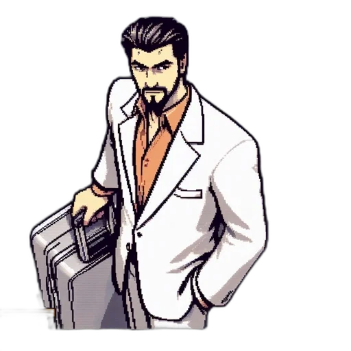 jacket, staff, robot, cartoon transparent PNG cut-out