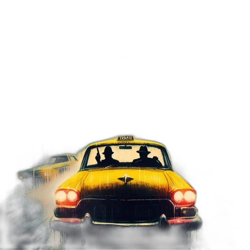 car, concept art, photorealistic, comic book art transparent PNG cut-out