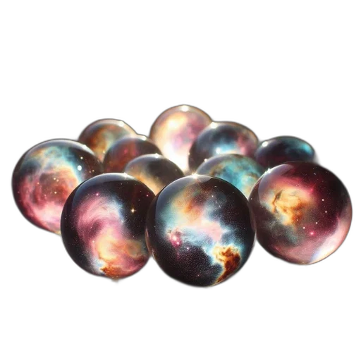 jewelry, outer space, display, colorful transparent PNG cut-out
