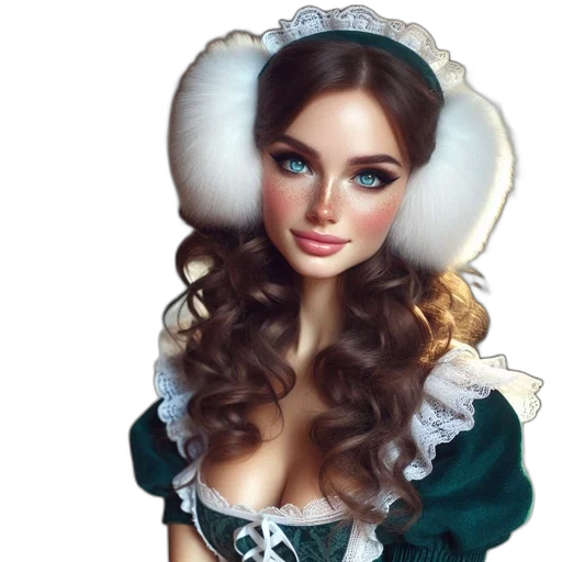 hat, dress, face, crown transparent PNG cut-out