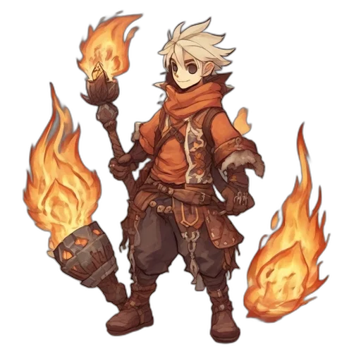 staff, jacket, dragon, mask transparent PNG cut-out