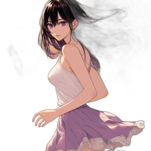 dress, weapon, staff, flower transparent PNG cut-out