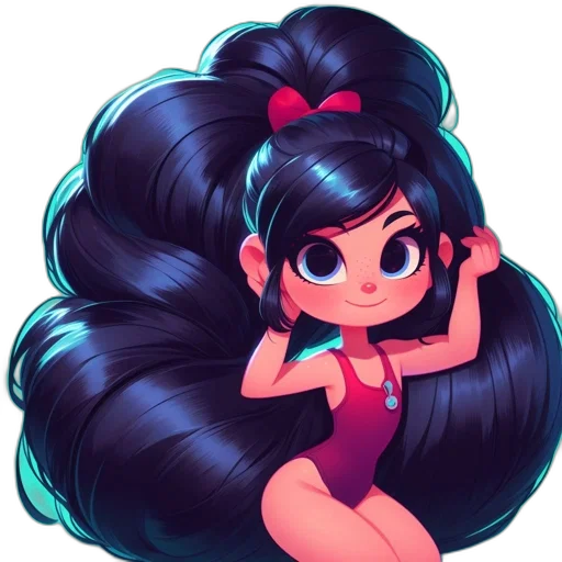 hair, dress, cartoon, concept art transparent PNG cut-out
