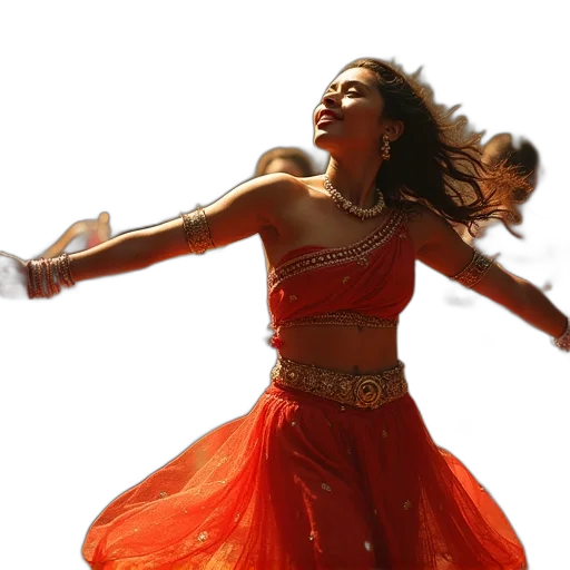 photorealistic, telugu, girls, dance transparent PNG cut-out