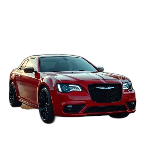 car, photorealistic, 3d render, chrysler transparent PNG cut-out