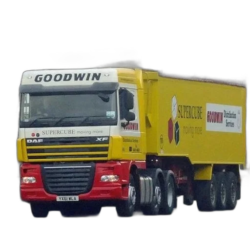 photorealistic, 3d render, yellow, truck transparent PNG cut-out
