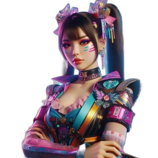 weapon, face, dress, staff transparent PNG cut-out