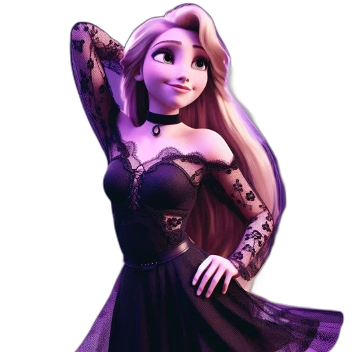 dress, cartoon, concept art, 3d render transparent PNG cut-out