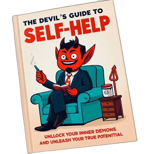 devil, figure, suit, holds transparent PNG cut-out