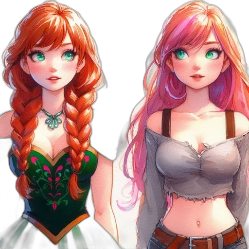 dress, fantasy art, concept art, anime transparent PNG cut-out