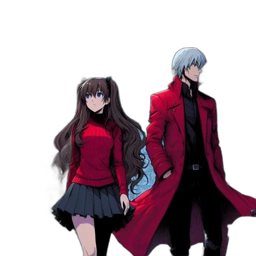 jacket, concept art, anime, pixel art transparent PNG cut-out