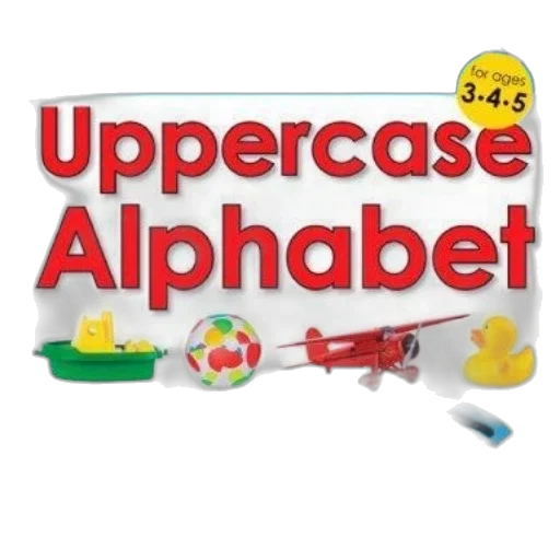workbook, ages, 3-4-5, uppercase transparent PNG cut-out