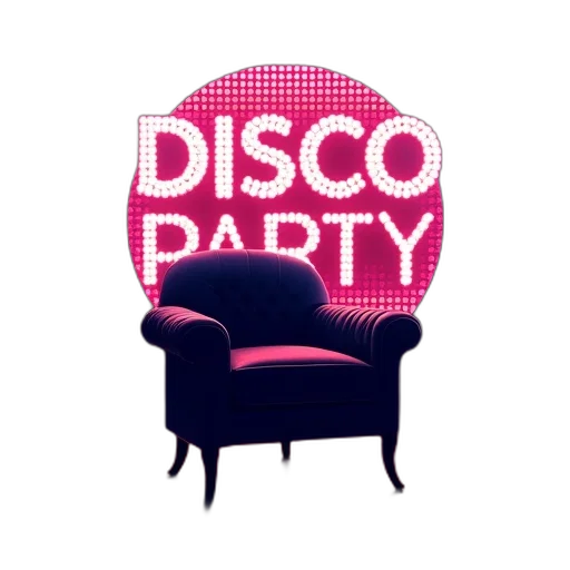 disco, party, poster, design transparent PNG cut-out