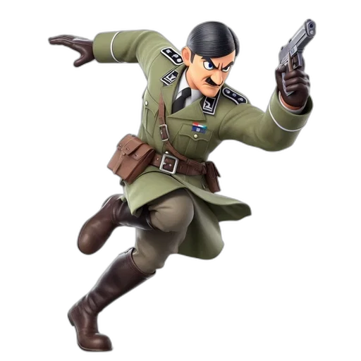weapon, staff, hat, jacket transparent PNG cut-out