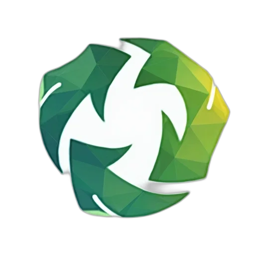 3d render, green, image, logo transparent PNG cut-out