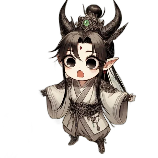 dragon, staff, anime, pixel art transparent PNG cut-out