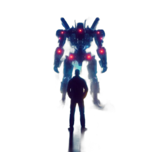 robot, creature, weapon, jacket transparent PNG cut-out