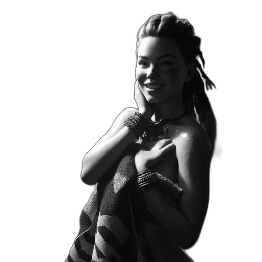dress, jacket, jewelry, hair transparent PNG cut-out