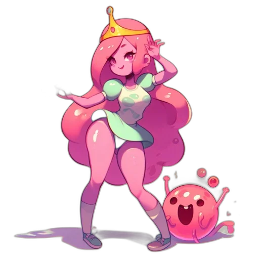 crown, dress, staff, creature transparent PNG cut-out