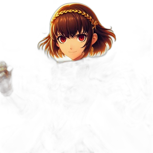 crown, staff, dress, hair transparent PNG cut-out
