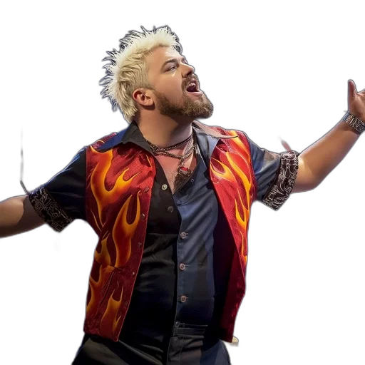 jacket, concept art, man, spiky transparent PNG cut-out