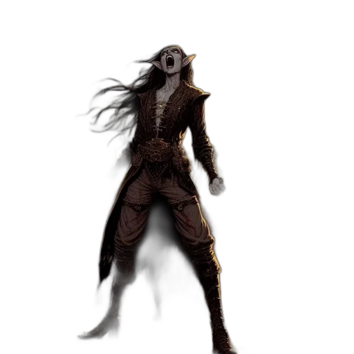 creature, mask, staff, hair transparent PNG cut-out