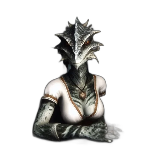 dragon, creature, mask, staff transparent PNG cut-out