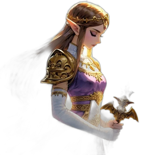dragon, staff, crown, sword transparent PNG cut-out