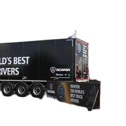 black, scania, truck, words transparent PNG cut-out
