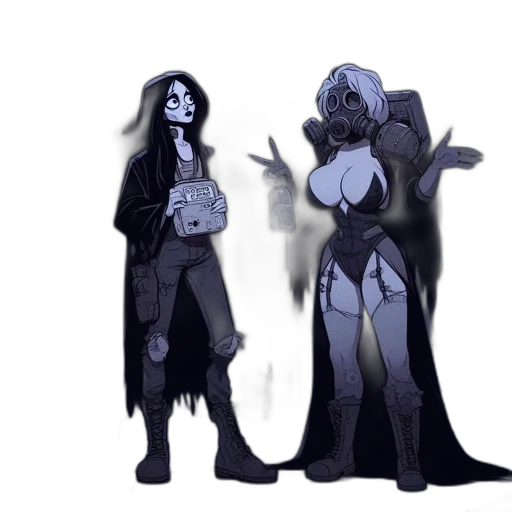 concept art, fantasy art, comic book art, pixel art transparent PNG cut-out