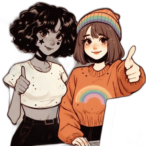 hat, jacket, hair, cartoon transparent PNG cut-out