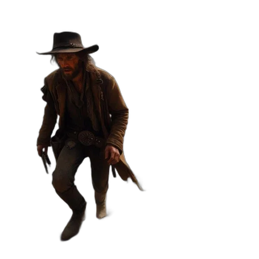hat, jacket, weapon, staff transparent PNG cut-out