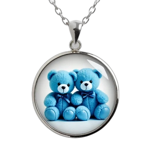 jewelry, 3d render, blue, silver transparent PNG cut-out