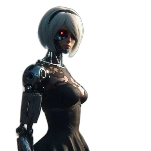 robot, dress, mask, face transparent PNG cut-out