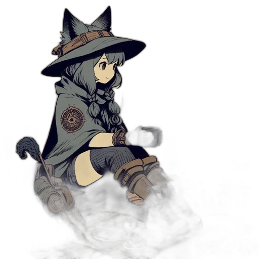 hat, staff, mask, dragon transparent PNG cut-out