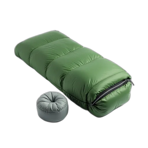 umbrella, jacket, green, sleeping transparent PNG cut-out