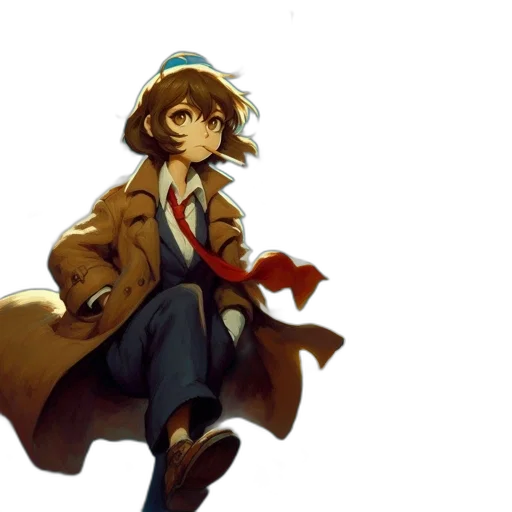 jacket, staff, weapon, hat transparent PNG cut-out