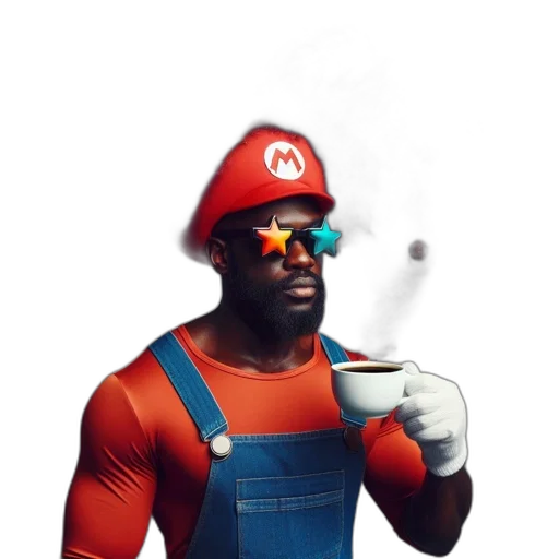 staff, hat, weapon, robot transparent PNG cut-out
