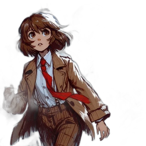 jacket, staff, creature, weapon transparent PNG cut-out