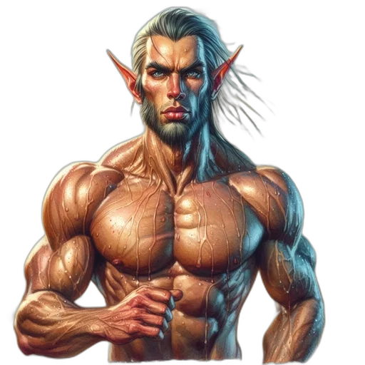 fantasy art, comic book art, concept art, photorealistic transparent PNG cut-out